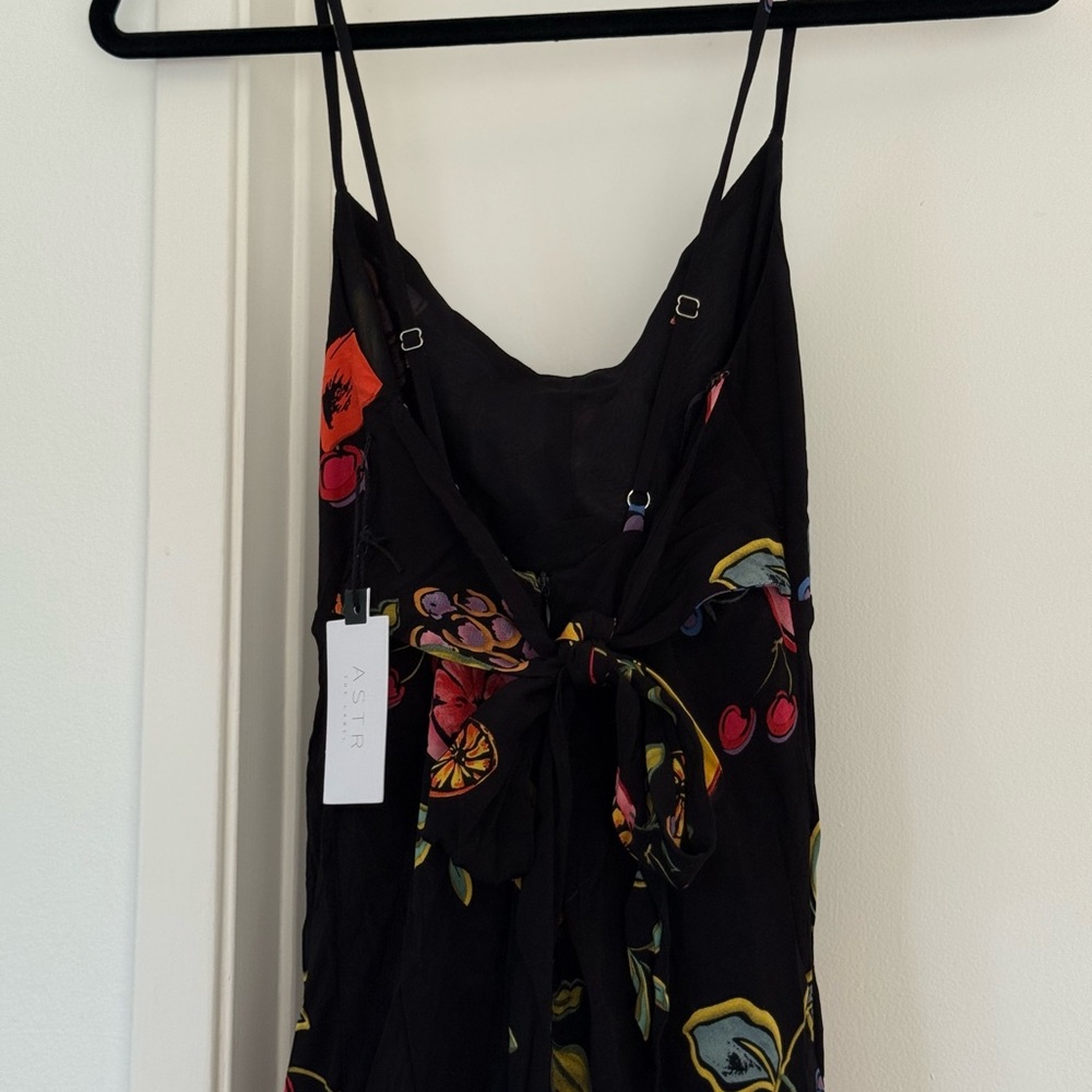 NEW Women’s Astr Black Maxi Dress with Colorful Mixed Fruit Design - Picture 4 of 16